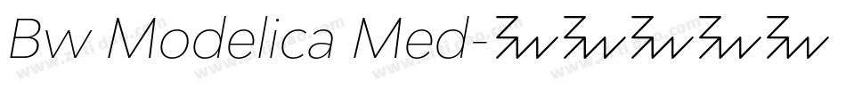 Bw Modelica Med字体转换